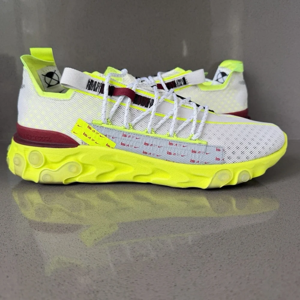 Nike React ISPA WR Platinum Volt Men's Size 11 Running Sneakers CT2692-002